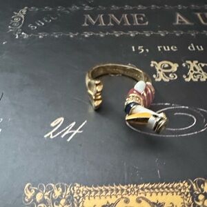 Gold and Multicolor Open Ring duck
